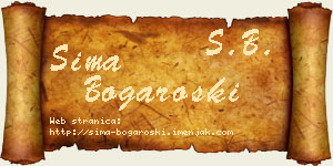 Sima Bogaroški vizit kartica